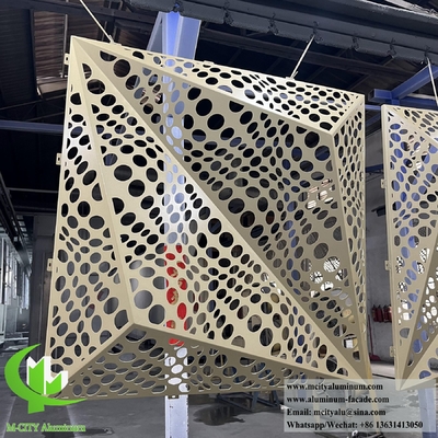 3D-Fassaden-Metall-Aluminium-Blatt mit Perforationsmuster für Gebäudedekoration