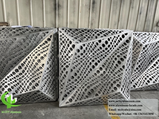 3D-Fassaden-Metall-Aluminium-Blatt mit Perforationsmuster für Gebäudedekoration