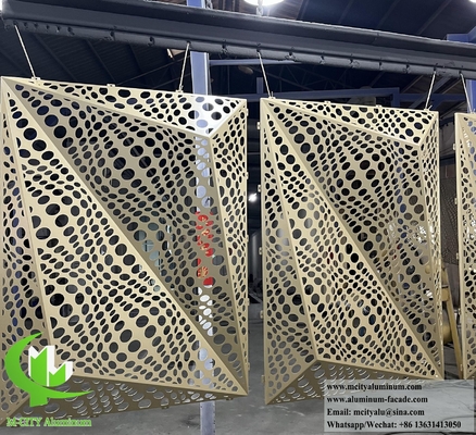 Lasergeschnittenes Metallbildschirm Aluminiumplatte PVDF-Beschichtung 3D-Form Für die Dekoration von Gebäudefassaden