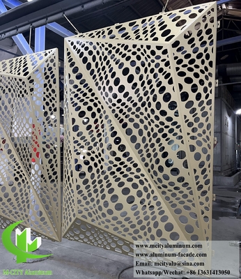 3D-Fassadendesign Metallbildschirm Aluminium-Panel für Gebäudewandverkleidung