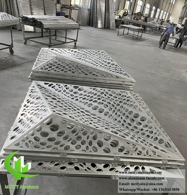Aluminiumfolie Fassadensystem 3D-Form Perforierter Metallverkleidung