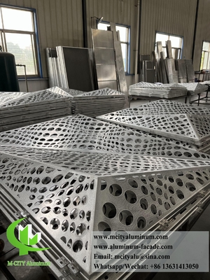 Aluminiumfolie Fassadensystem 3D-Form Perforierter Metallverkleidung