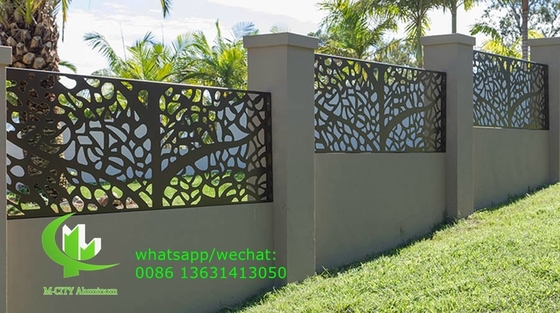 Metall-Aluminium-Schnitzbildschirm mit verschiedenen Design-Laser-Schnitt-Panel für Balkon-Fassadenfenster
