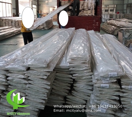 Pulverbeschichtete Architektur-Aerofoil-Profil-Aluminiumläden mit ovaler Form für Fassadenvorhang