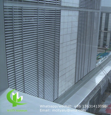 Pulverbeschichtete Architektur-Aerofoil-Profil-Aluminiumläden mit ovaler Form für Fassadenvorhang