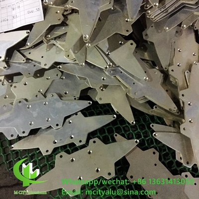Anodisierte Architektur-Aerofoil-Scheibenprofil-Aluminium-Scheiben mit ovaler Form für Fassadenvorhang