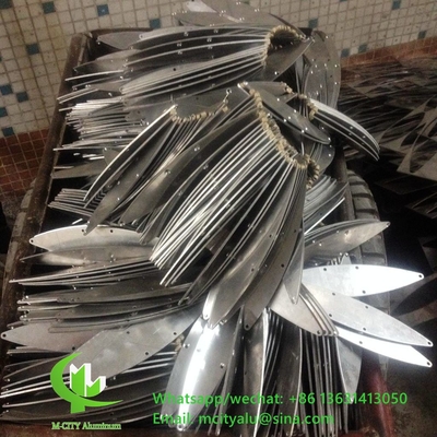 Anodisierte Architektur-Aerofoil-Scheibenprofil-Aluminium-Scheiben mit ovaler Form für Fassadenvorhang