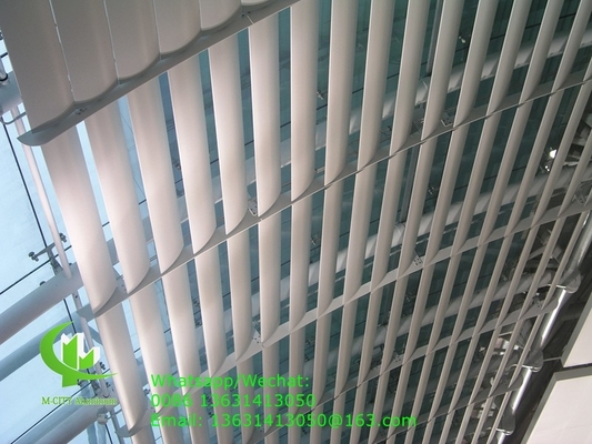Pulverbeschichtete Sonnenbeschichtung für Fenster Aerofoil Fensterleiste Profil Aluminiumfensterleiste mit ovaler Form für Fassade Vorhangwand