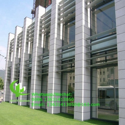 Pulverbeschichtete Sonnenbeschichtung für Fenster Aerofoil Fensterleiste Profil Aluminiumfensterleiste mit ovaler Form für Fassade Vorhangwand