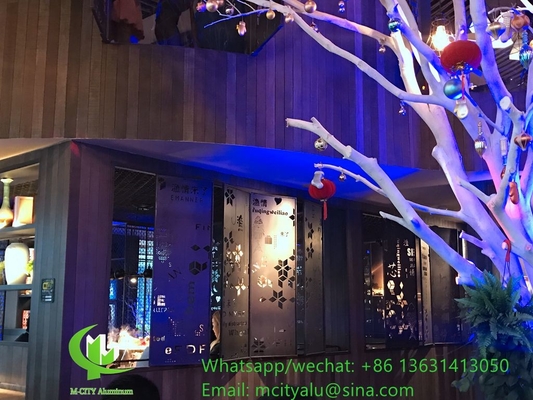 Aluminium-Schnittbildschirm mit verschiedenen Mustern Design-Laser-Schnittplatte für Balkonfassadenfenster