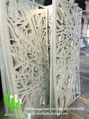 Aluminium-Schnittbildschirm mit verschiedenen Mustern Design-Laser-Schnittplatte für Balkonfassadenfenster