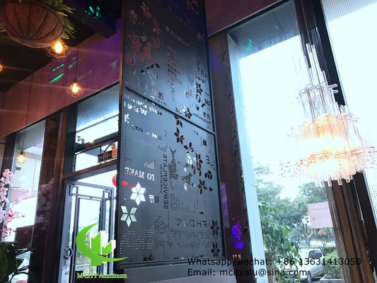 Aluminiumfurnierplatte mit Laserschnitt für die Verkleidung von Metallfassaden mit einer Dicke von 2,5 mm für Hoteldekoration