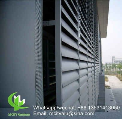 Festleuchter 400 mm Architekturaluminium Aerofoil Leuchterblatt mit elliptischer Form für Fassade Vorhangwand