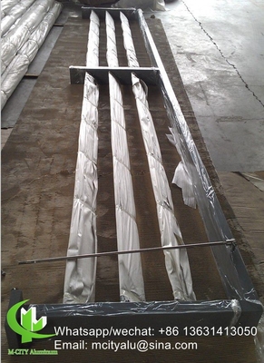 150 mm Horizontale Festsonnenläden Architektonische Aerofoil-Profil-Aluminiumläden für Fenster-Sonnenschirm