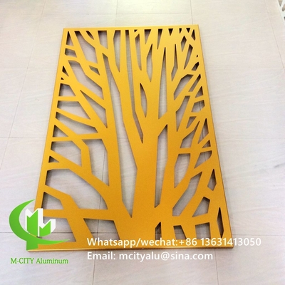 Baum Aluminiumperforiertes Blatt für Fassade Verkleidung Zaun Garten Privatsphäre Bildschirm mit 2mm Dicke Laserschneiden