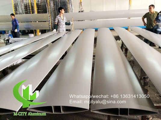 250 mm Architektur-Aluminium-Aerofoil-Scheibenblatt mit ovaler Form für Fassaden-Vorhangwand