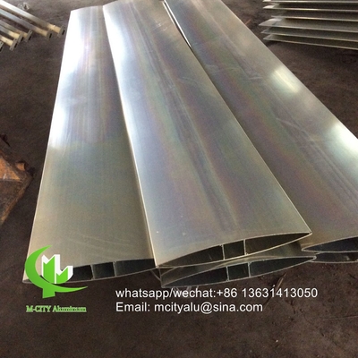150 mm Architekturaluminium-Aerofoil-Schirm mit ovaler Form für Fassadenvorhang