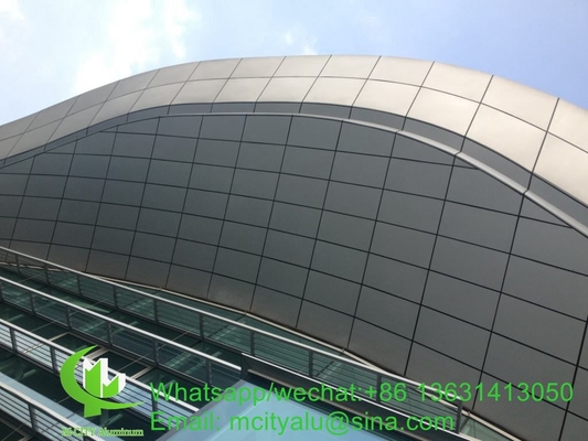 3 mm Metall-Aluminium-Verkleidung mit Pulverbeschichtung für die Fassadenvorhangsäule