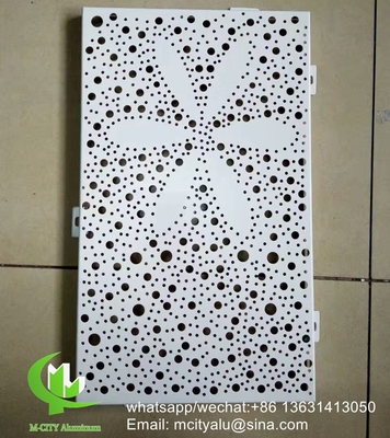 Blumenstil CNC-Laserbildschirm Perforierter 2,5 mm Metall-Aluminium-Bekleidungsplatte für Vorhangwand