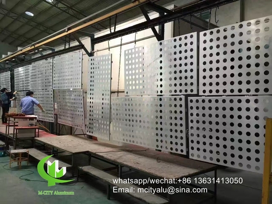 CNC-Laser-Schnitt perforierte Aluminiumbleche Fassade Verkleidung Panel 2,5 mm Dicke für die Wand