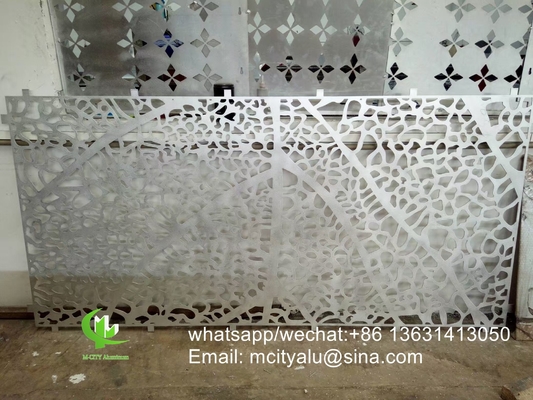CNC-Laser-Schnitt perforierte Aluminiumbleche Fassade Verkleidung Panel 2,5 mm Dicke für die Wand