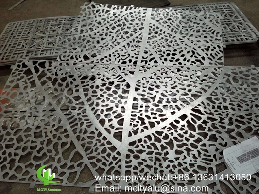 CNC-Laser-Schnitt perforierte Aluminiumbleche Fassade Verkleidung Panel 2,5 mm Dicke für die Wand