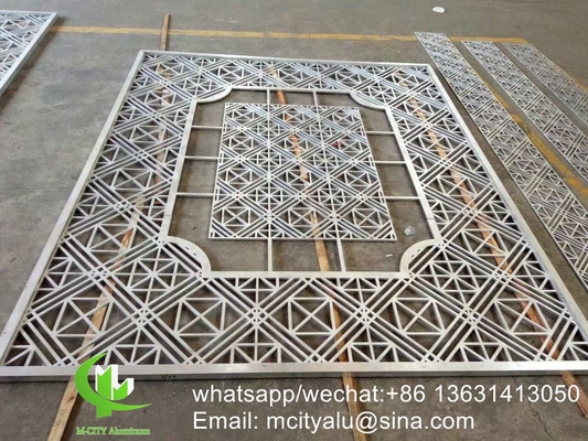 Pulverbeschichtung Perforierter 5 mm Metall-Aluminium-Bildschirm mit Holzfarben