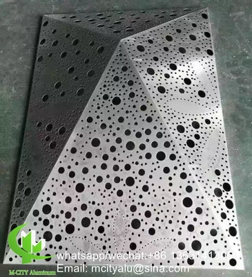 Auf Wunsch gefertigt Metall-Aluminium-Verkleidungsplatte perforierte Folien für Verkleidung Fassade