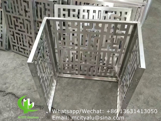 Hohlperforierter Luftkonditionierungsdeckel aus Aluminium, lasergeschnittener CNC-Aluminium-Bildschirm für Wandverkleidungsdekoration