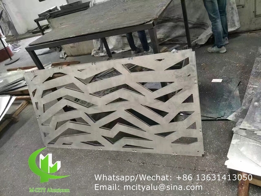Aluminiumperforierte Bleche für Fassadenverkleidungszaun mit Laserschnitt mit einer Dicke von 2 mm