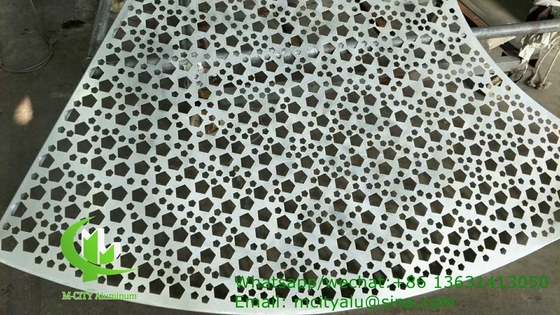 auf Wunsch gefertigte Aluminiumverkleidung mit Perforationsloch für Fassadenvorhang