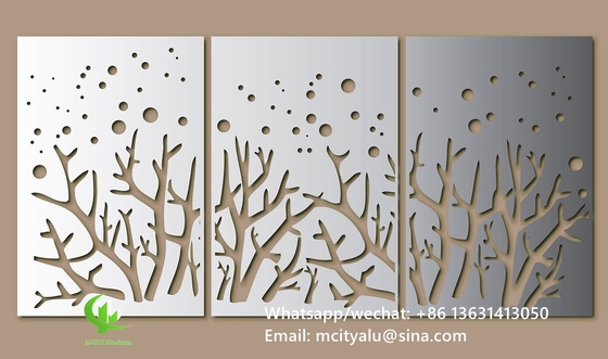 Baum Aluminiumperforiertes Blatt für Fassade Verkleidung Zaun Garten Privatsphäre Bildschirm mit 2mm Dicke Laserschneiden