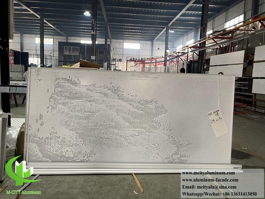 Pulverbeschichtete weiße Metallverkleidung Aluminiumfassaden Deckendekoration