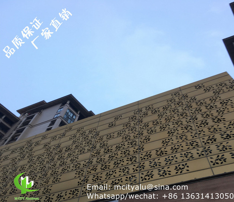 Aluminiumperforierte Platte Metall-Aluminium-Verkleidungsplatte geschnitzte Platte für Fassade