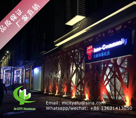 Aluminiumperforierte Platte Metall-Aluminium-Verkleidungsplatte geschnitzte Platte für Fassade