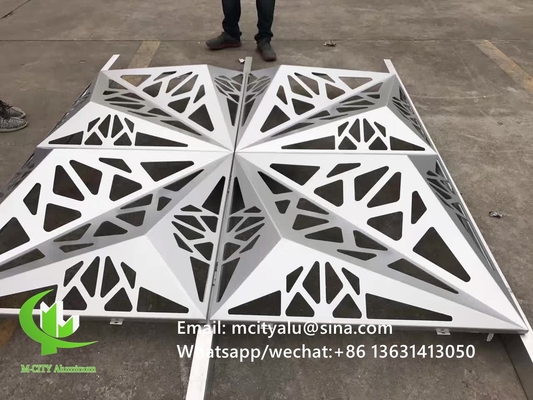 Pulverbeschichtung Perforierte 3 mm Metall-Aluminium-Bildschirm-Fassadenverkleidung