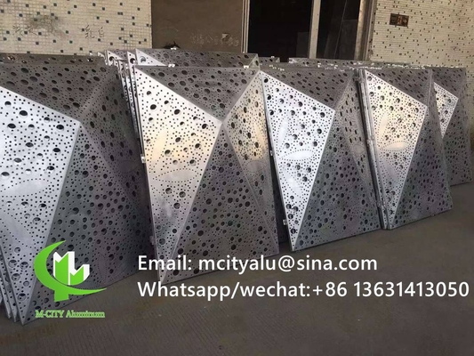 Pulverbeschichtung Perforierte 3 mm Metall-Aluminium-Bildschirm-Fassadenverkleidung