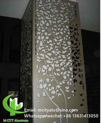 Holzwandplatten aus Aluminium für Vorhangwandfassaden, Wandplatten mit Perforationsschirm mit einer Dicke von 2 mm