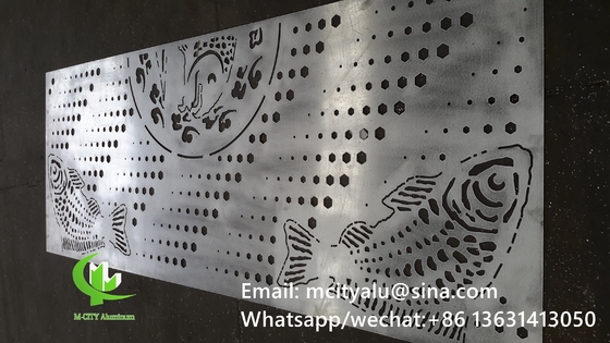 Holzwandplatten aus Aluminium für Vorhangwandfassaden, Wandplatten mit Perforationsschirm mit einer Dicke von 2 mm