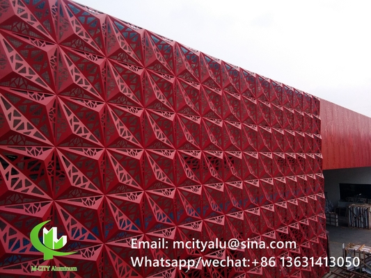 Wandplatten aus Aluminium für Vorhangwand, Fassadenverkleidung, Wandplatten mit 2 mm dicken Perforationsschirm