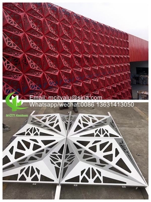 Aluminiumperforierte Bleche für Fassadenverkleidungszaun mit Laserschnitt mit einer Dicke von 2 mm