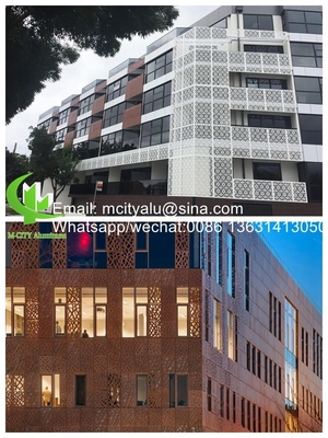 China Laserschnitt Aluminiumfassade kundenspezifische Verkleidungsplatte für Fassade Vorhangwand