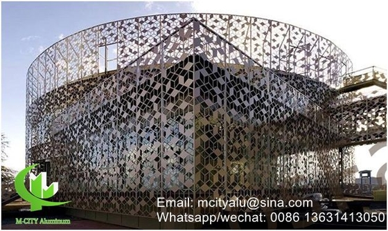 Aluminiumperforierte Dekorationsplatte für Vorhangwand-Fassadenverkleidung Wandplatte mit perforierter Folie von 3 mm Dicke