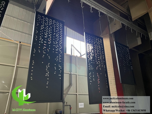Architektonisches Metallbildschirm Aluminiumblech mit Rahmen Hohlgestaltung mit LED-Licht