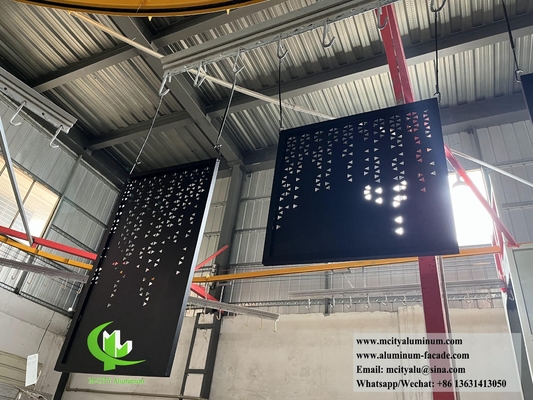 Architektonisches Metallbildschirm Aluminiumblech mit Rahmen Hohlgestaltung mit LED-Licht