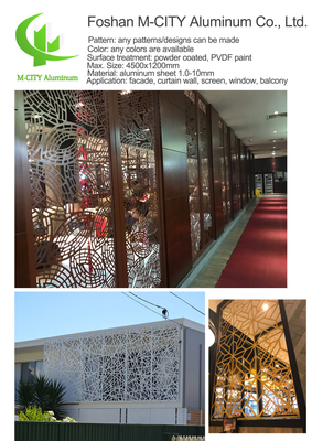 China Aluminium-Privacy-Bildschirm CNC-Laser-Schnitt Dekorationspaneel Fassade Wandpaneel Verkleidung