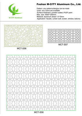 Aluminiumperforierte Dekorationsplatte für Vorhangwand-Fassadenverkleidung Wandplatte mit perforierter Folie von 3 mm Dicke