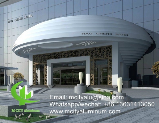 Aluminiumverkleidungsplatte Aluminiummassivdekorative Wandplatte für Fassade mit 2 mm Metallblech 1m x 1m