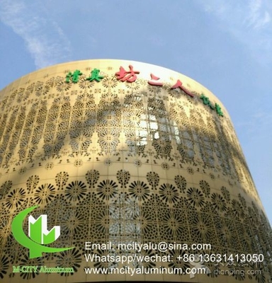 Aluminiumverkleidungsplatte Aluminiummassivdekorative Wandplatte für Fassade mit 2 mm Metallblech 1m x 1m