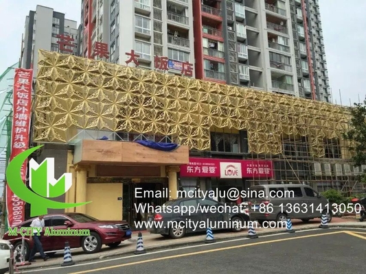 3D-Aluminiumperforierte Verkleidungsplatte für Vorhangwand Fassade Verkleidungsplatte mit Hohlbau für Außenanwendungen